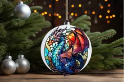 Stained Glass Dragon Sublimation PNG Clipart Product Image 3