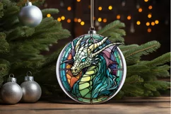 Stained Glass Dragon Sublimation PNG Clipart Product Image 3