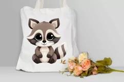 Cute Cartoon Raccoon Sublimation PNG Clipart Product Image 3
