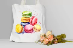 Colorful Macaroons Watercolor PNG Clipart Product Image 3