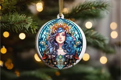 Stained Glass Fantasy Goddess PNG Clipart Product Image 3