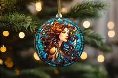 Stained Glass Fantasy Goddess PNG Clipart Product Image 3