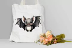 Cute Cartoon Bat Watercolor Sublimation PNG Clipart Product Image 3