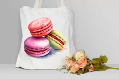 Colorful Macaroons Watercolor PNG Clipart Product Image 3