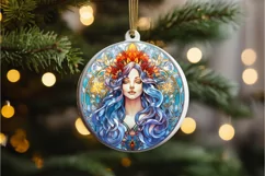 Stained Glass Fantasy Goddess PNG Clipart Product Image 3