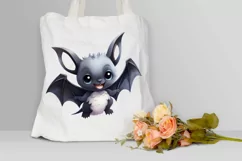 Cute Cartoon Bat Watercolor Sublimation PNG Clipart Product Image 3