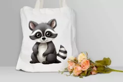 Cute Cartoon Raccoon Sublimation PNG Clipart Product Image 3