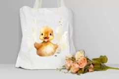 Cute Baby Duck Watercolor PNG Clipart Product Image 3