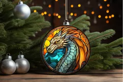 Stained Glass Dragon Sublimation PNG Clipart Product Image 3