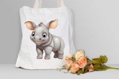 Cute Cartoon Rhino PNG Clipart Product Image 3