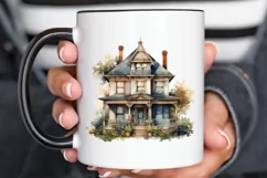 Vintage Houses Sublimation PNG Clipart Product Image 3