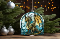 Stained Glass Dragon Sublimation PNG Clipart Product Image 3