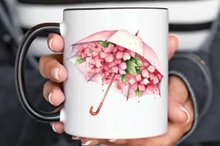 Flower Umbrella Watercolor Sublimation PNG Clipart Product Image 3