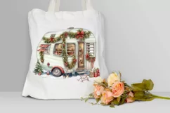 Christmas Whimsical Caravan Sublimation PNG Clipart Product Image 3