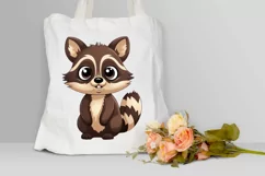Cute Cartoon Raccoon Sublimation PNG Clipart Product Image 3