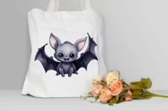 Cute Cartoon Bat Watercolor Sublimation PNG Clipart Product Image 3