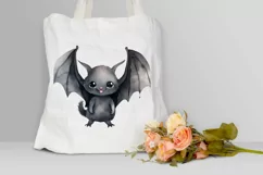Cute Cartoon Bat Watercolor Sublimation PNG Clipart Product Image 3