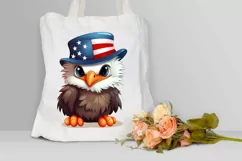 Cute Baby Bald Eagle 4th of July PNG Clipart Product Image 3