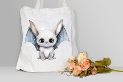 Cute Cartoon Bat Watercolor Sublimation PNG Clipart Product Image 3