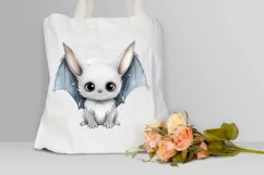 Cute Cartoon Bat Watercolor Sublimation PNG Clipart Product Image 3