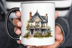 Vintage Houses Sublimation PNG Clipart Product Image 3