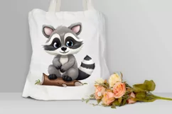 Cute Cartoon Raccoon Sublimation PNG Clipart Product Image 3