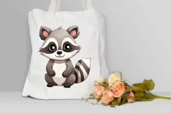 Cute Cartoon Raccoon Sublimation PNG Clipart Product Image 3