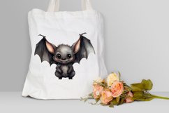 Cute Cartoon Bat Watercolor Sublimation PNG Clipart Product Image 3
