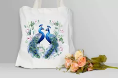 Couple Peacock Heart Sublimation PNG Clipart Product Image 3