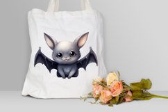 Cute Cartoon Bat Watercolor Sublimation PNG Clipart Product Image 3