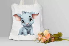 Cute Cartoon Rhino PNG Clipart Product Image 3