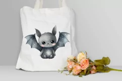 Cute Cartoon Bat Watercolor Sublimation PNG Clipart Product Image 3