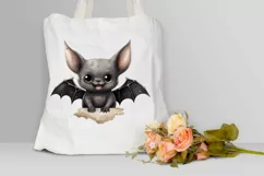Cute Cartoon Bat Watercolor Sublimation PNG Clipart Product Image 3