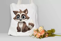 Cute Cartoon Raccoon Sublimation PNG Clipart Product Image 3