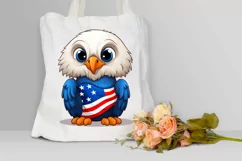 Cute Baby Bald Eagle 4th of July PNG Clipart Product Image 3