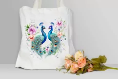 Couple Peacock Heart Sublimation PNG Clipart Product Image 3