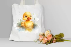 Cute Baby Duck Watercolor PNG Clipart Product Image 3