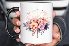 Flower Umbrella Watercolor Sublimation PNG Clipart Product Image 3