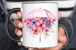 Flower Umbrella Watercolor Sublimation PNG Clipart Product Image 3