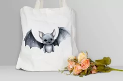 Cute Cartoon Bat Watercolor Sublimation PNG Clipart Product Image 3