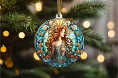 Stained Glass Fantasy Goddess PNG Clipart Product Image 3