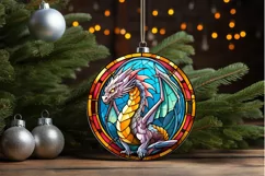 Stained Glass Dragon Sublimation PNG Clipart Product Image 3