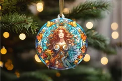 Stained Glass Fantasy Goddess PNG Clipart Product Image 3