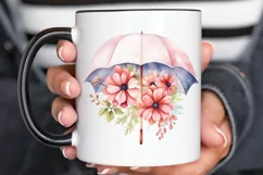 Flower Umbrella Watercolor Sublimation PNG Clipart Product Image 3