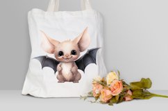 Cute Cartoon Bat Watercolor Sublimation PNG Clipart Product Image 3