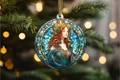 Stained Glass Fantasy Goddess PNG Clipart Product Image 3