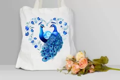 Couple Peacock Heart Sublimation PNG Clipart Product Image 3