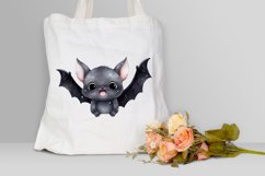 Cute Cartoon Bat Watercolor Sublimation PNG Clipart Product Image 3