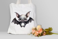 Cute Cartoon Bat Watercolor Sublimation PNG Clipart Product Image 3