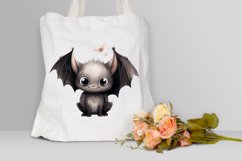 Cute Cartoon Bat Watercolor Sublimation PNG Clipart Product Image 3